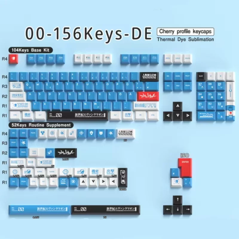 Japan Retro Keycaps blau – Bild 3